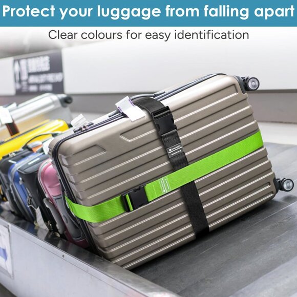 Adjustable Luggage Straps – Black & Orange– New - Picture 7 of 8